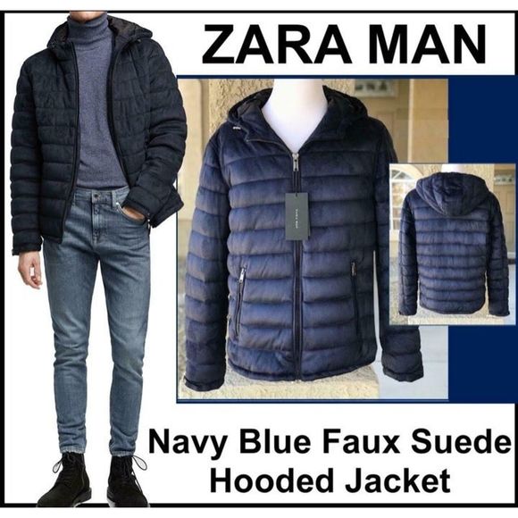 zara faux suede puffer jacket